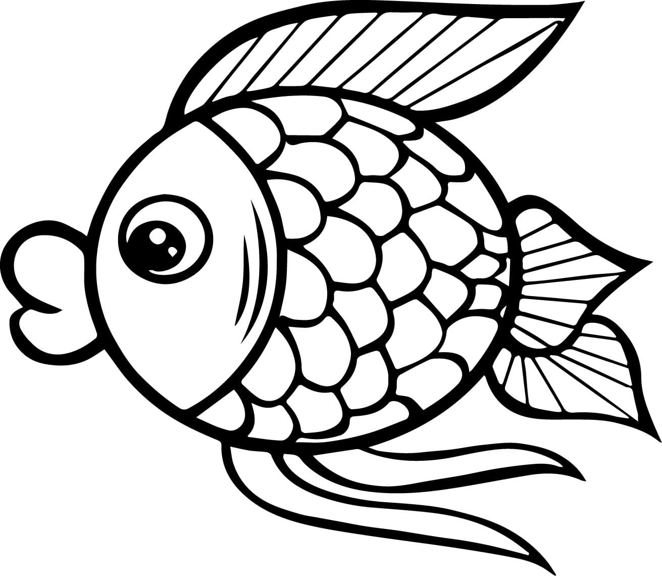 작은 물고기 coloring page