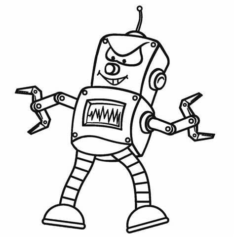 로봇 – 시트 12 coloring page