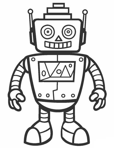 로봇 – 시트 13 coloring page