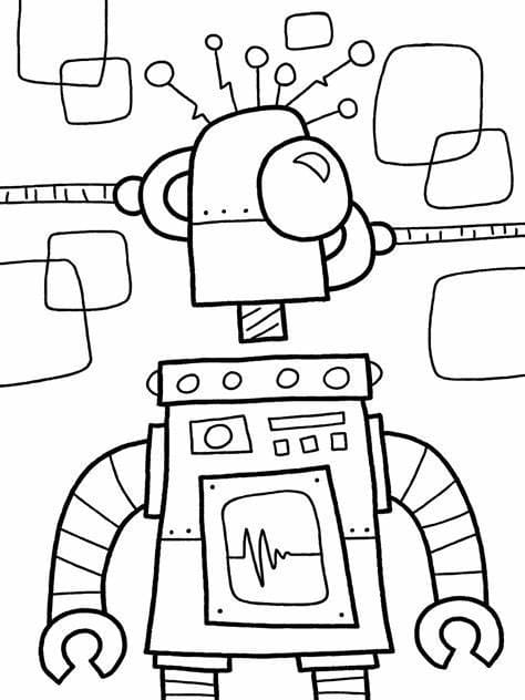 로봇 – 시트 5 coloring page