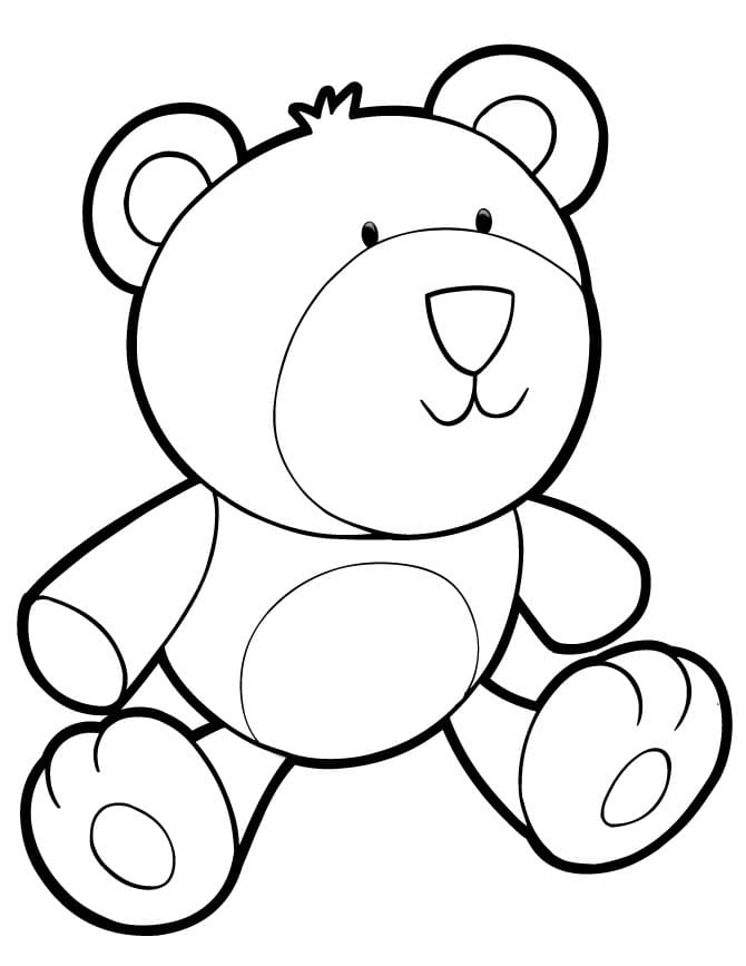 멋진 테디베어 무료 coloring page