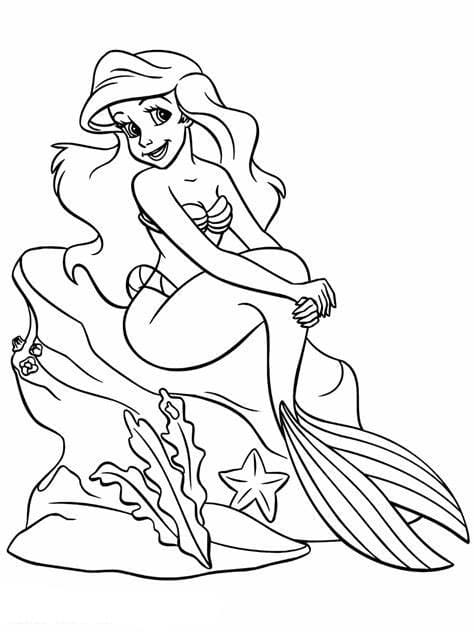 무료 인어 공주 coloring page