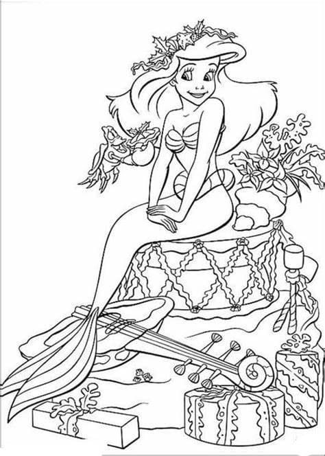 무료 인어공주 개요 coloring page