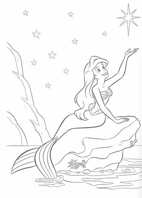 무료 인쇄 인어공주 coloring page