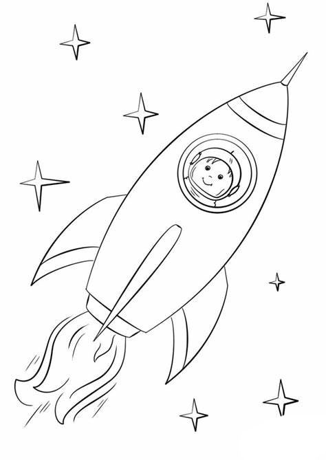 무료 로켓 coloring page