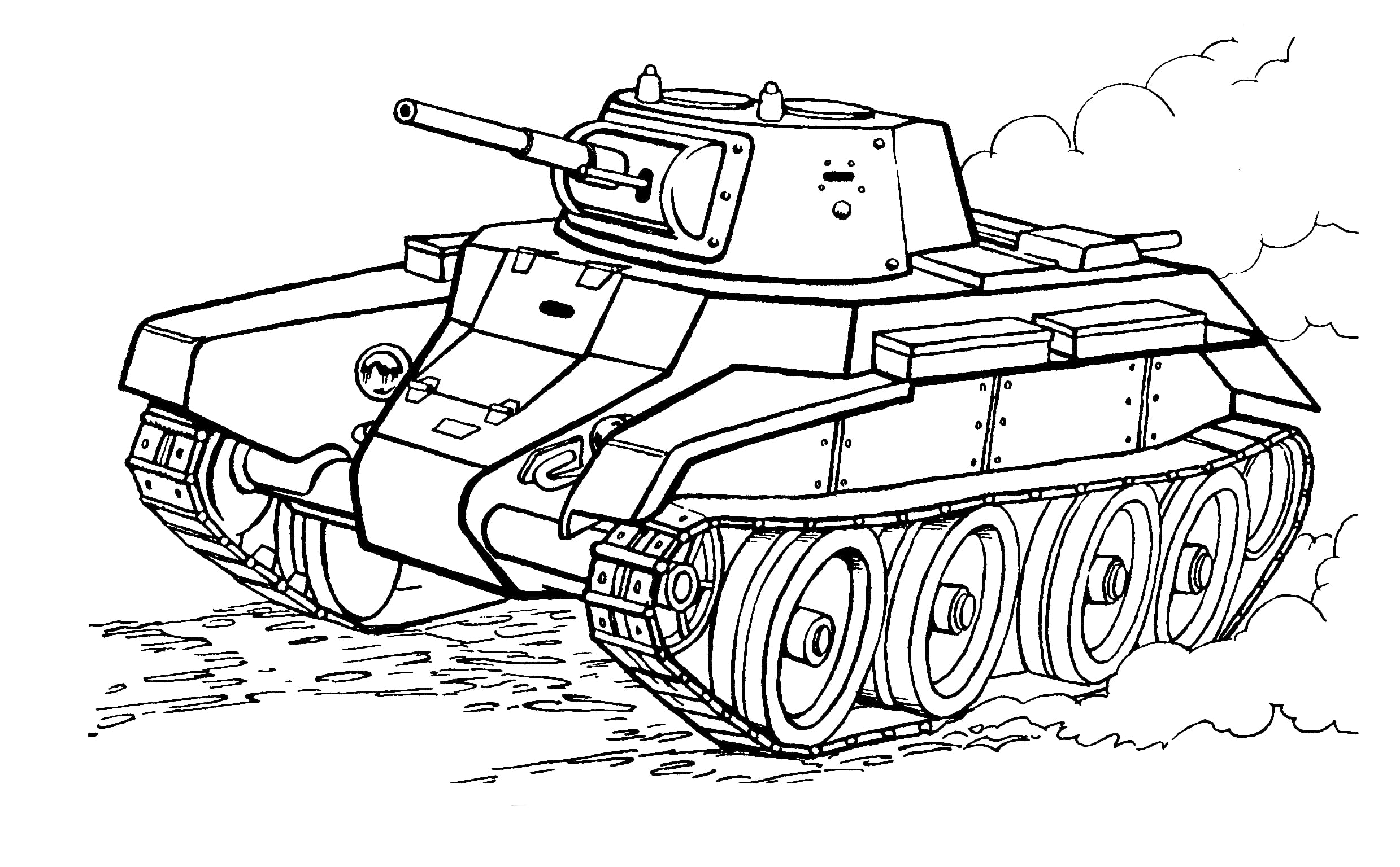무료 육군 탱크 이미지 coloring page