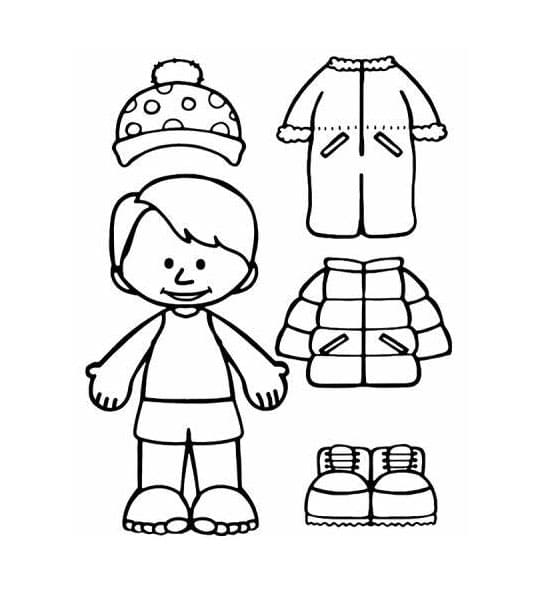 옷 & 종이인형 – 시트 17 coloring page