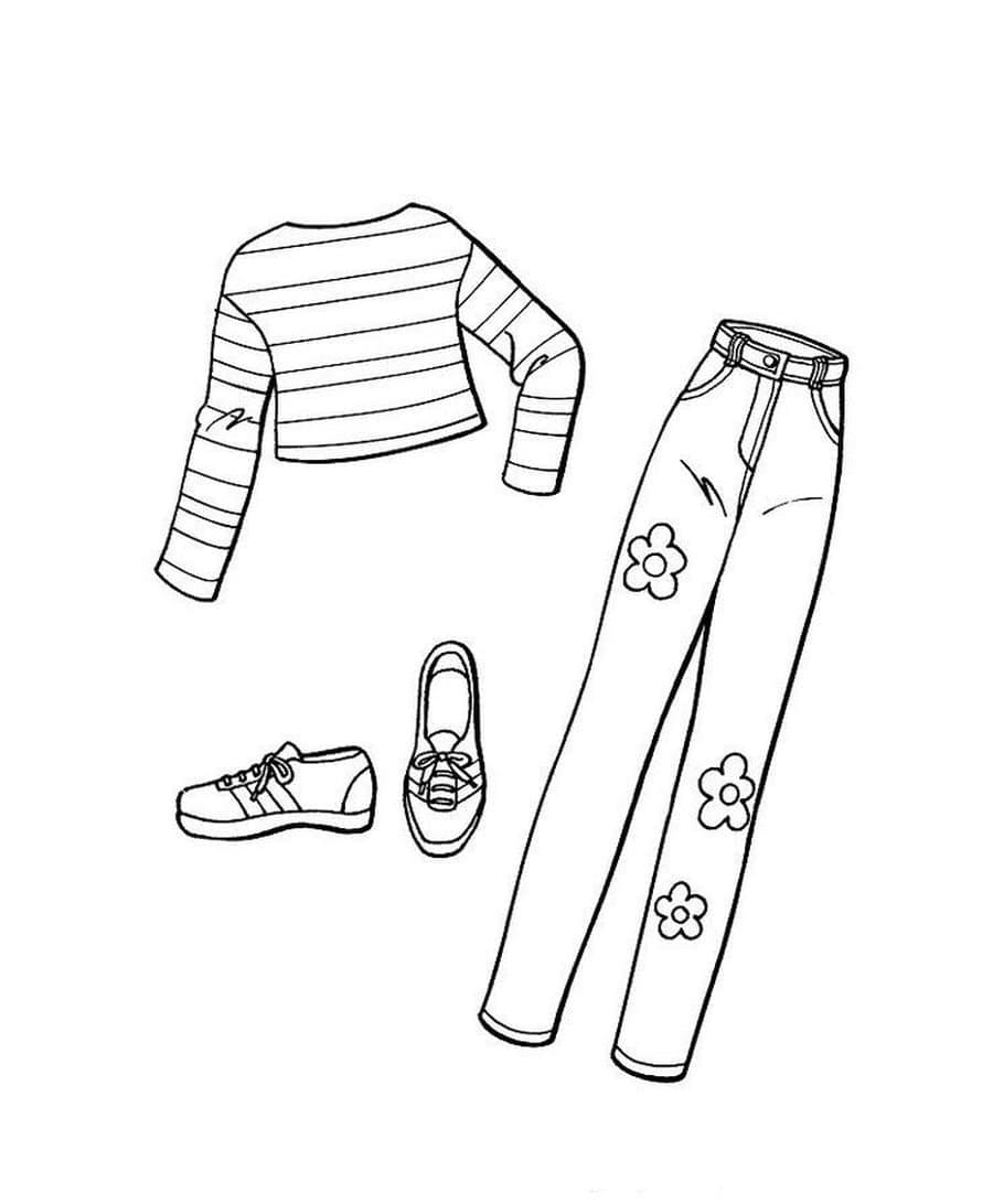 옷 – 시트 4 coloring page