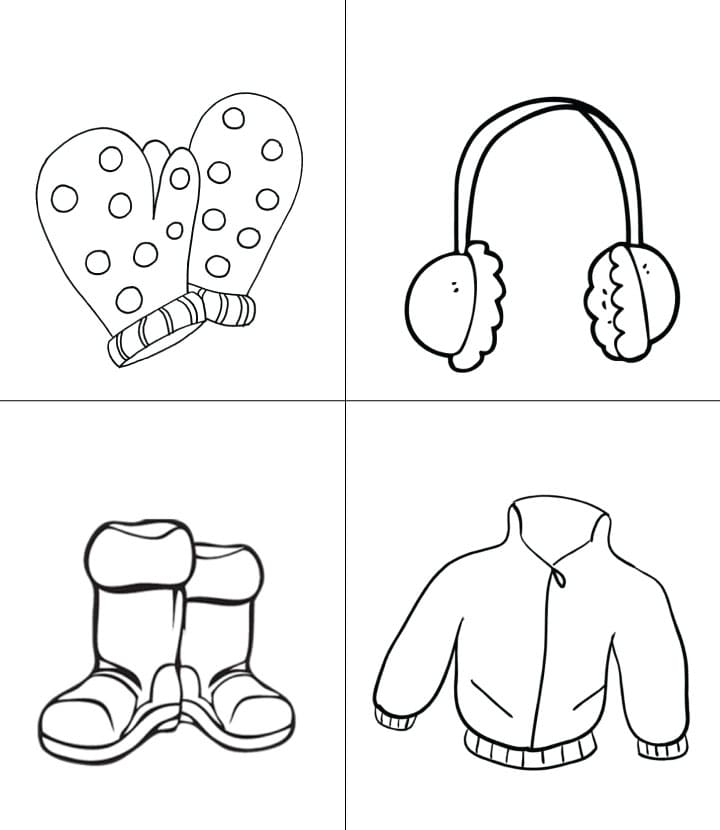 옷 – 시트 6 coloring page