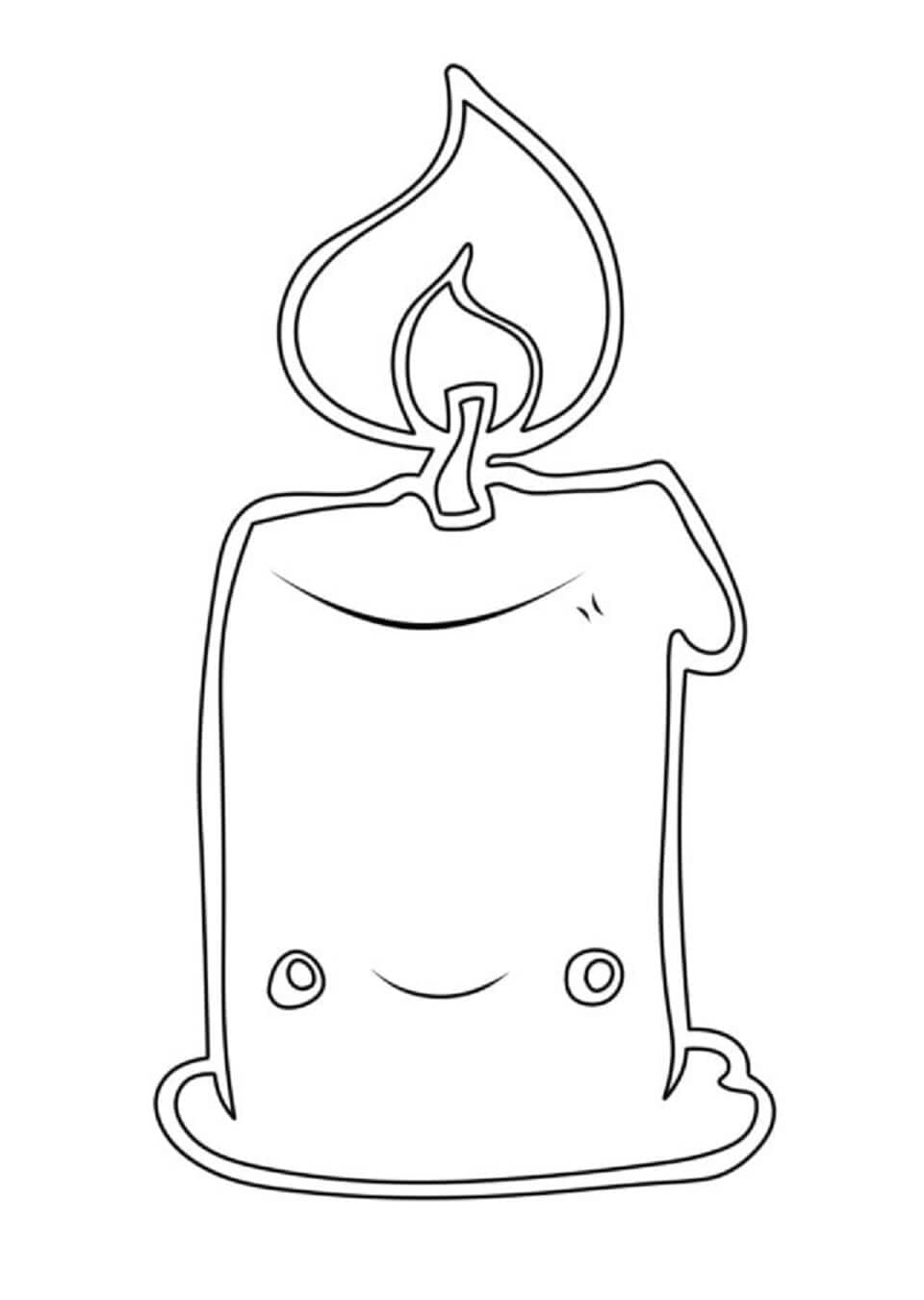 사랑스러운 양초 coloring page