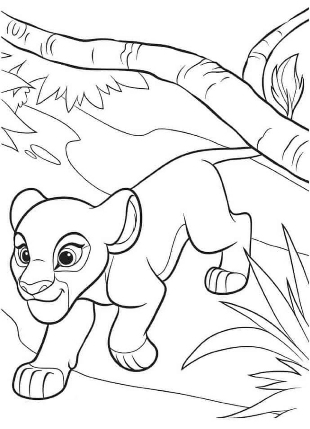 심바 걷기 coloring page