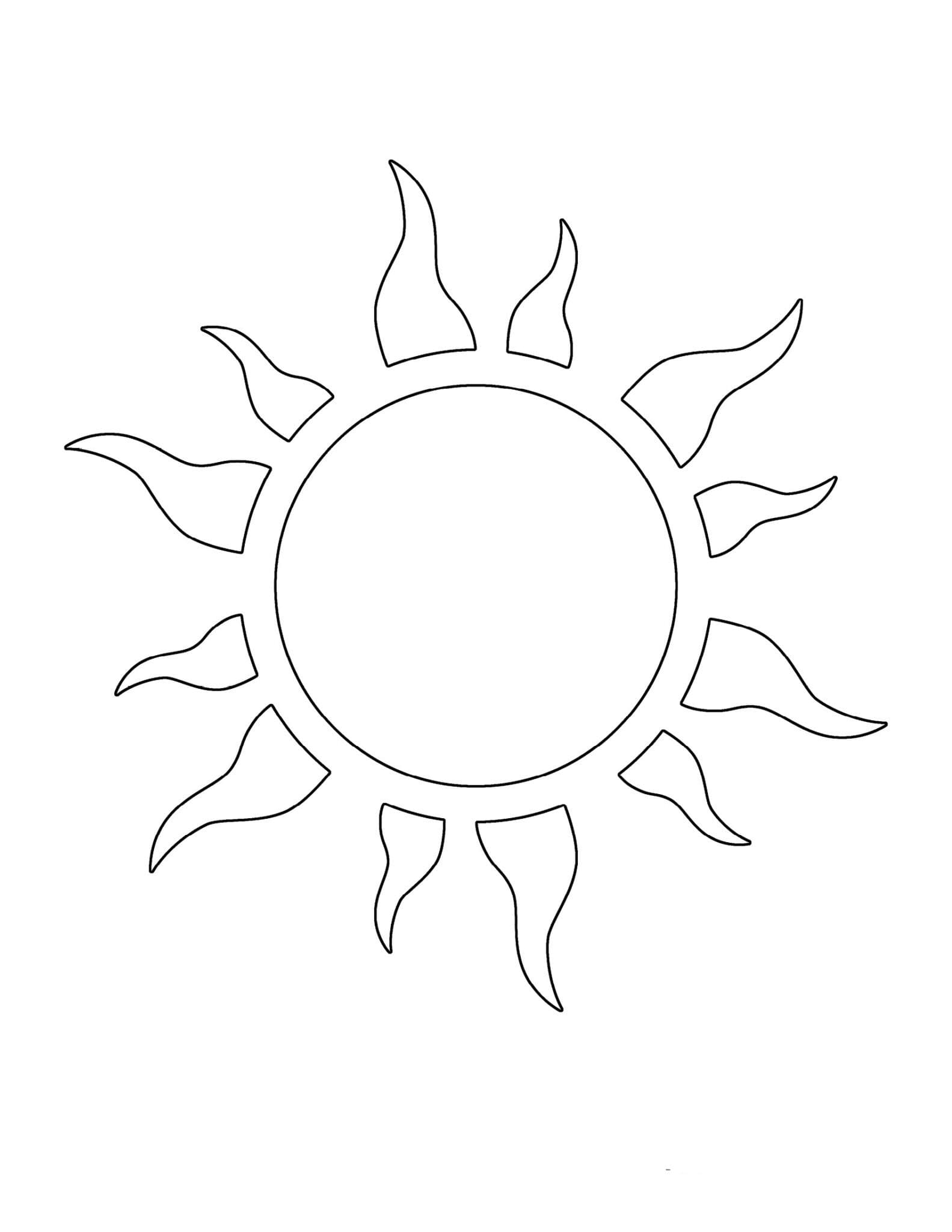 Simple Sun coloring page