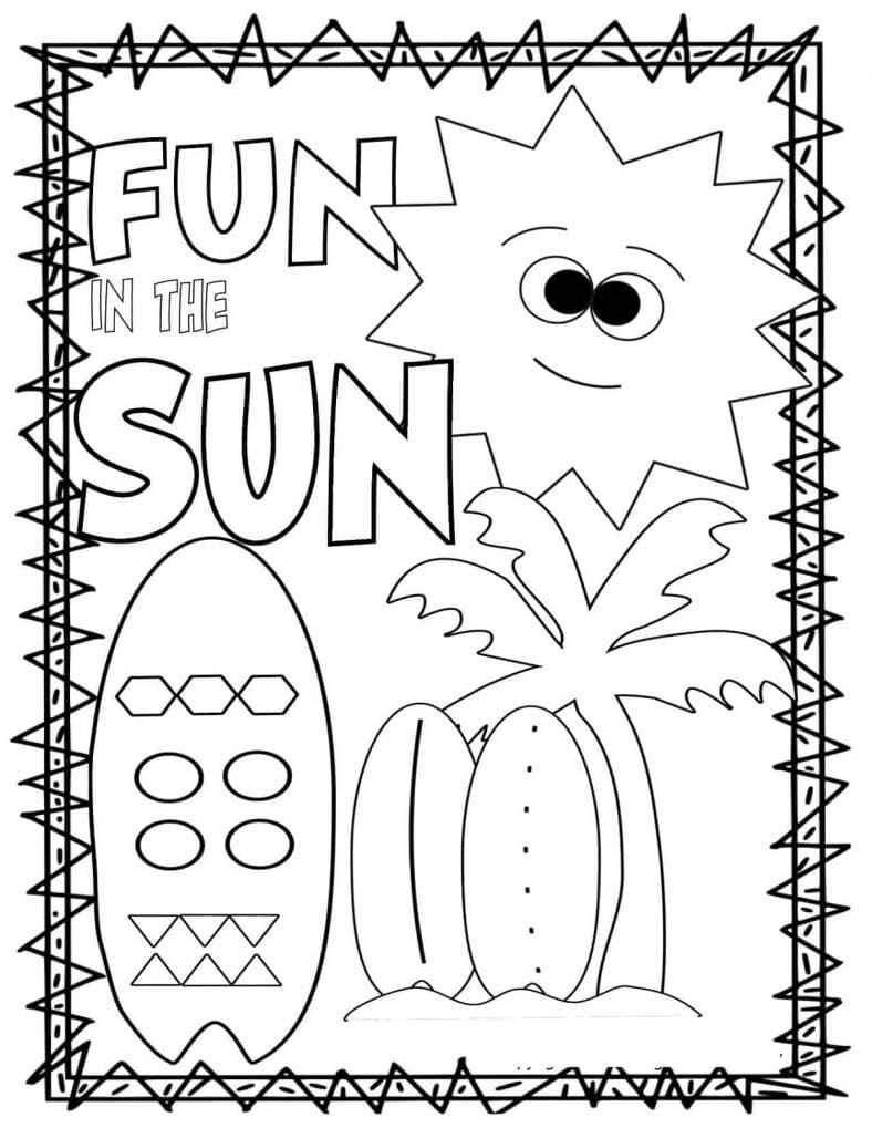 태양의 즐거움 coloring page