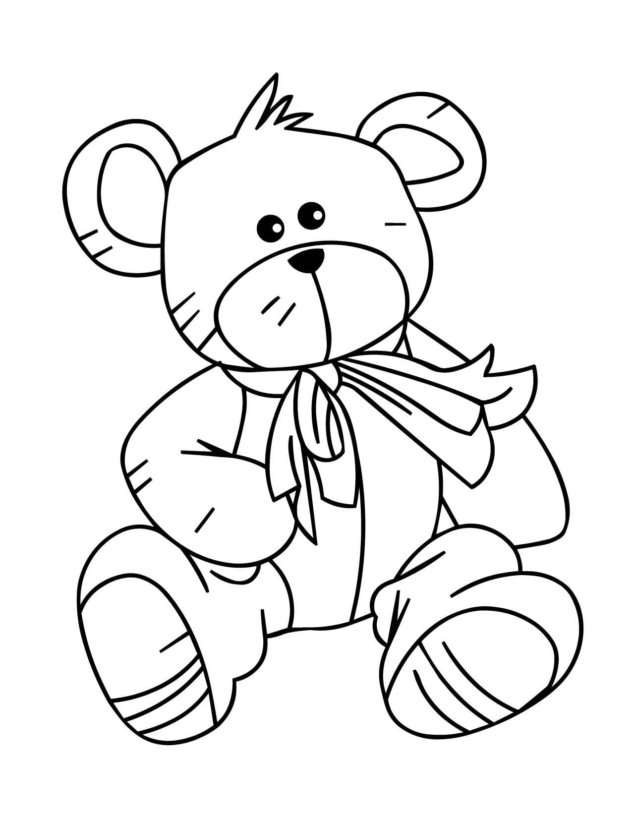 테디베어 프린트 coloring page