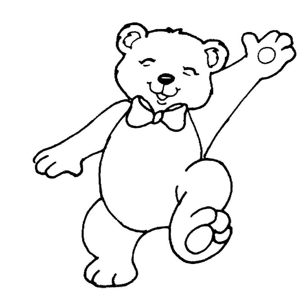 테디베어 산책 coloring page