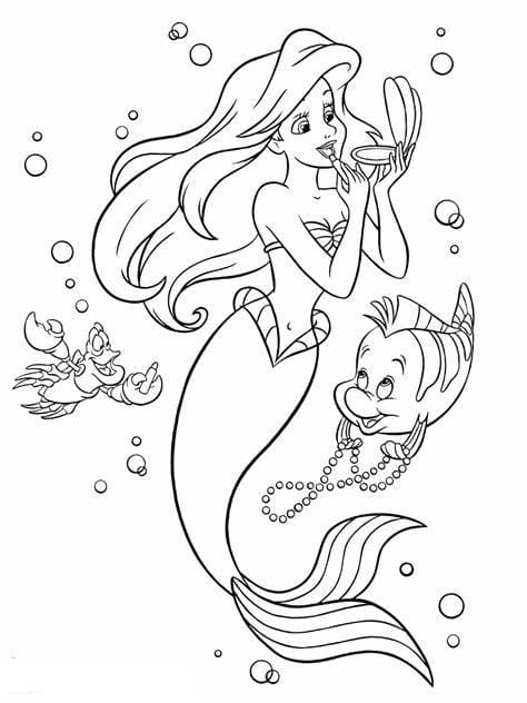 웃긴 아리엘 coloring page