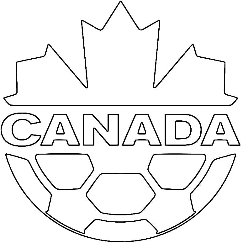 2022 캐나다 팀 월드컵 coloring page