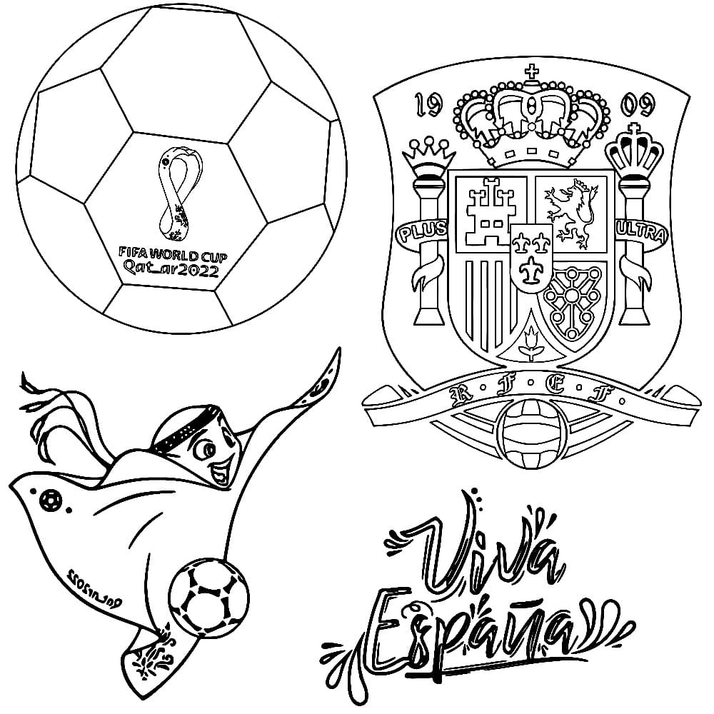 2022년 스페인 FIFA 월드컵 coloring page