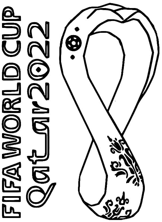 2022년 월드컵 로고 coloring page