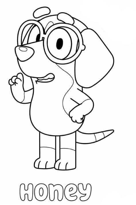 Honey coloring page