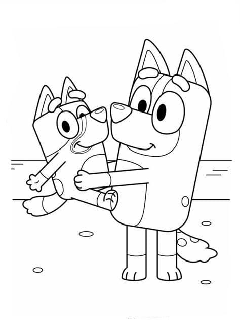 Print Bluey coloring page