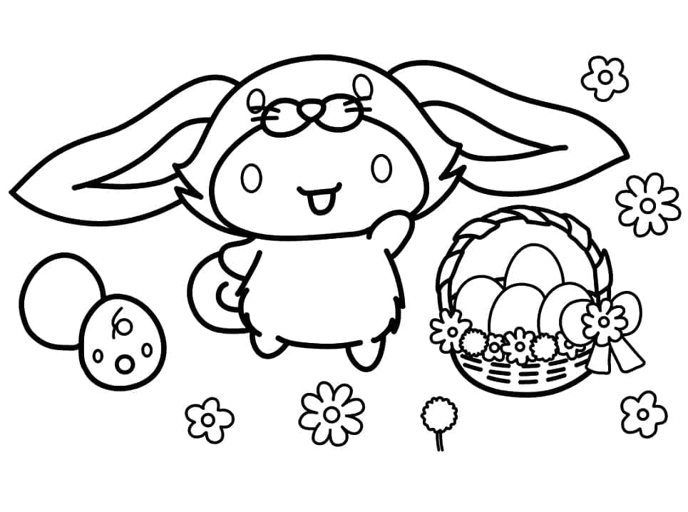 부활절의 시나모롤 coloring page