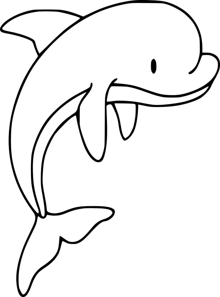 친절한 돌고래 coloring page