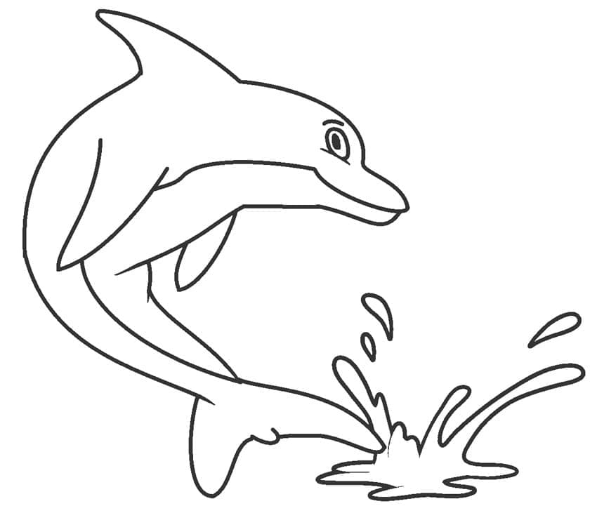 돌고래 점프 coloring page