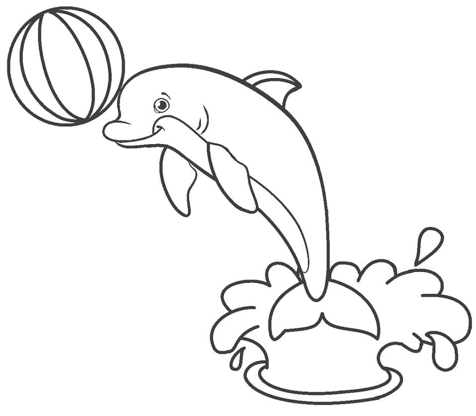 돌고래 놀이 coloring page
