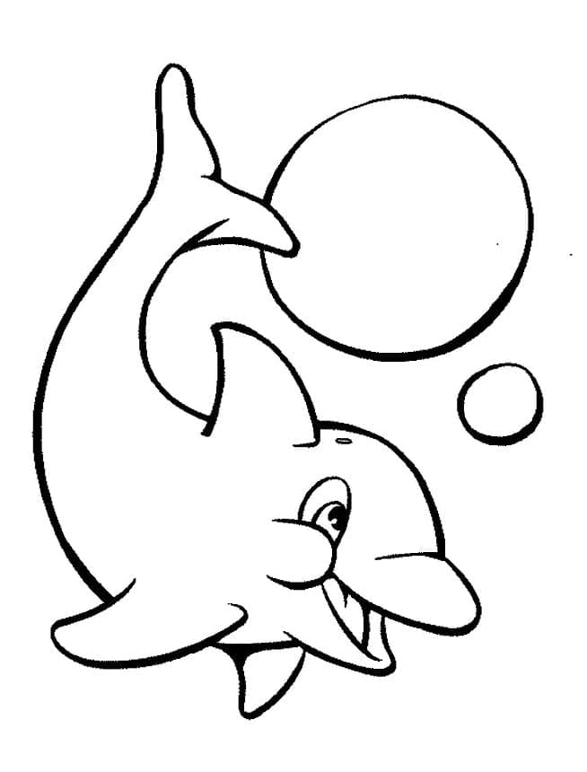 돌고래와 공 coloring page