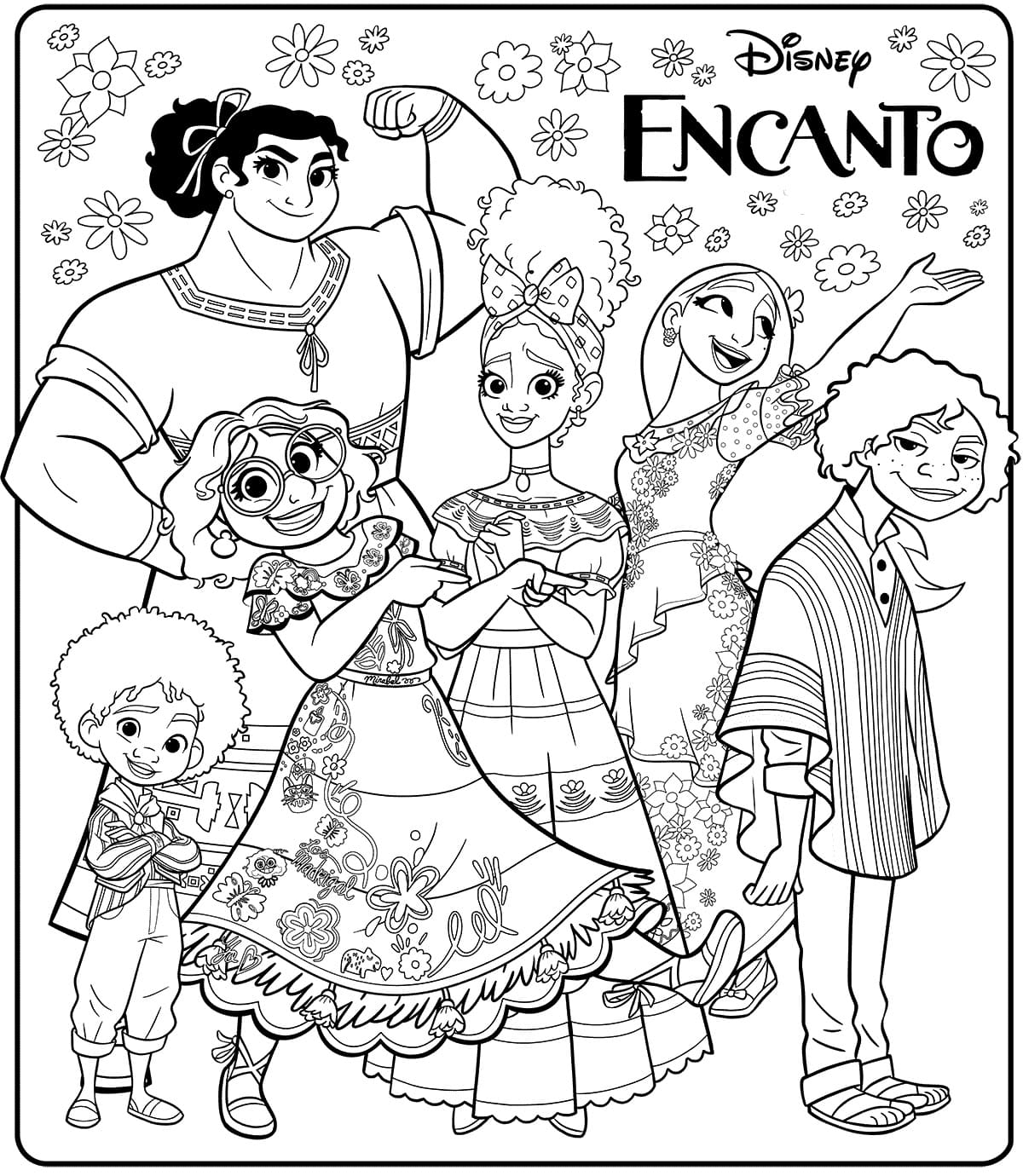 엔칸토 캐릭터 coloring page