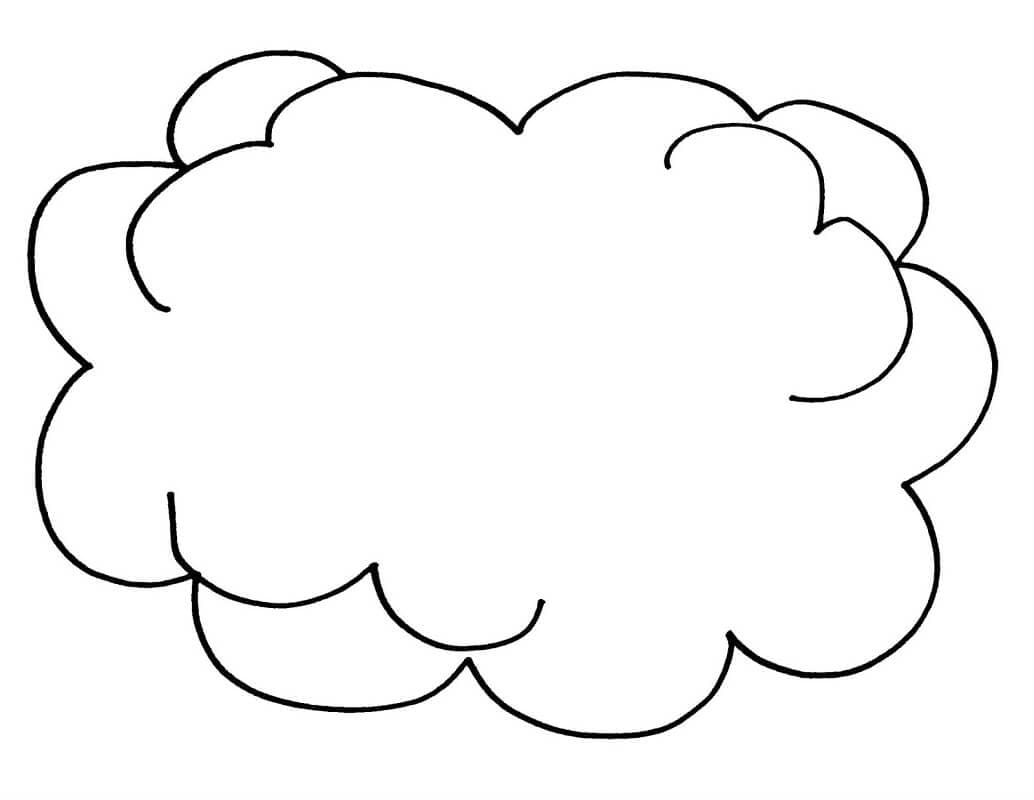 어린이를 위한 구름 이미지 coloring page