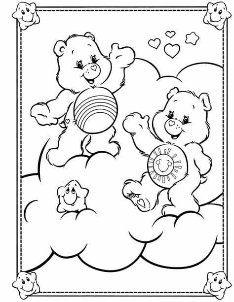 어린이를 위한 무료 케어베어 coloring page