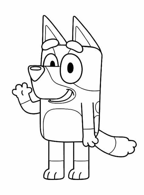Funny Bluey coloring page