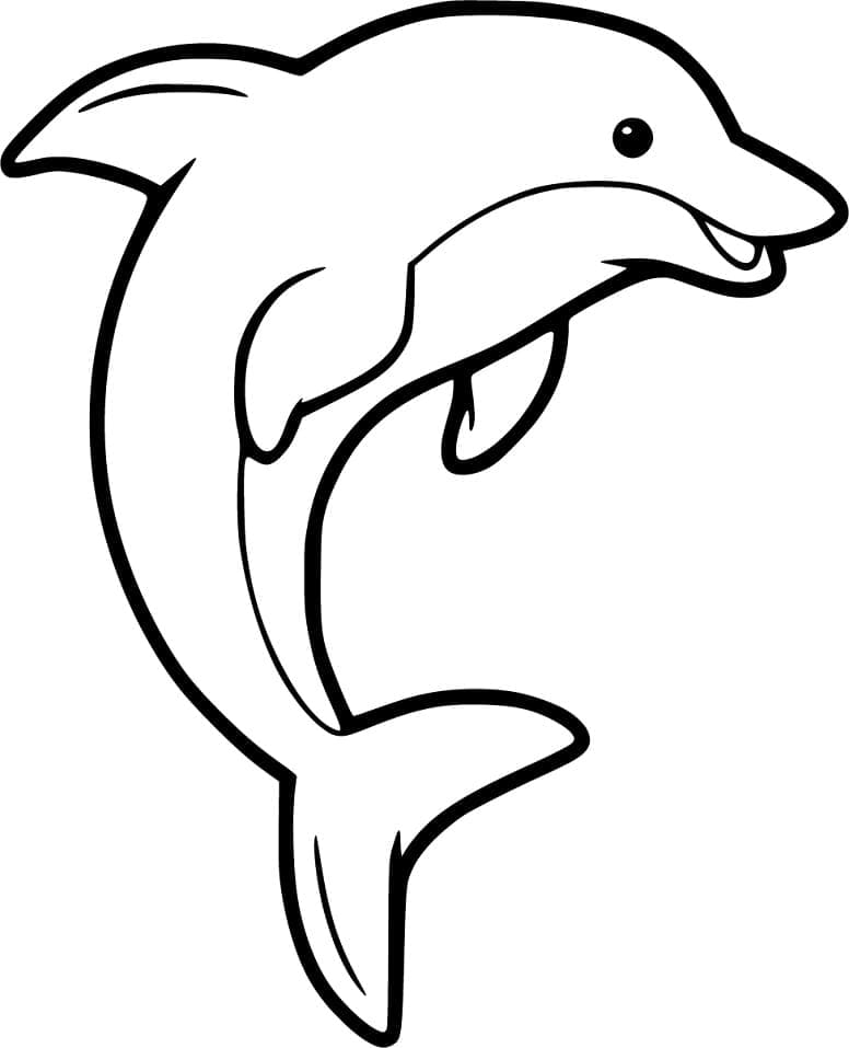 귀여운 돌고래 coloring page