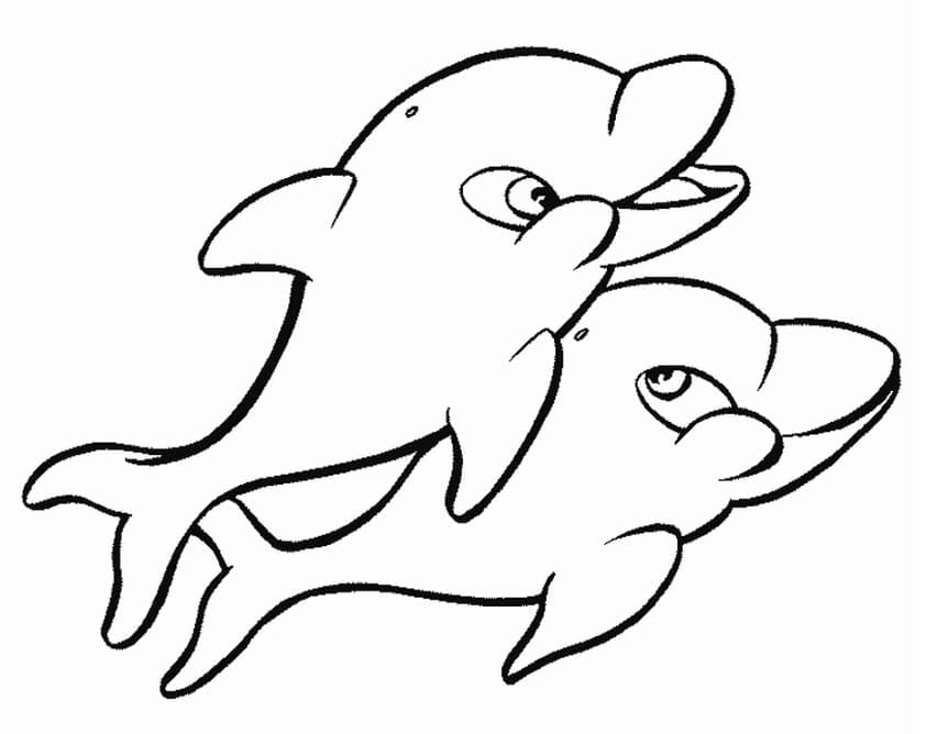 귀여운 돌고래 coloring page