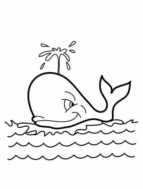 귀여운 고래 coloring page