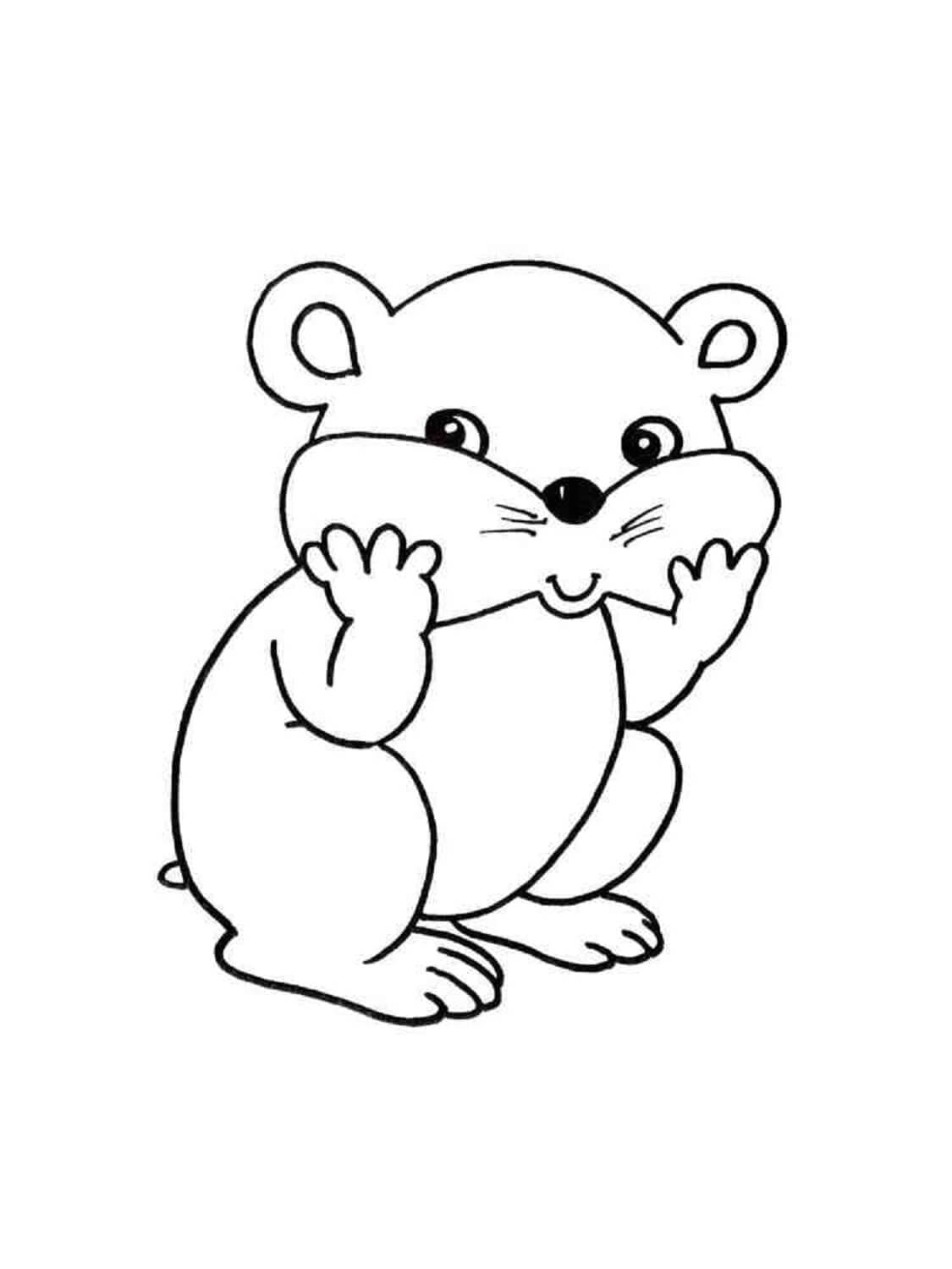 햄스터 수줍음 coloring page