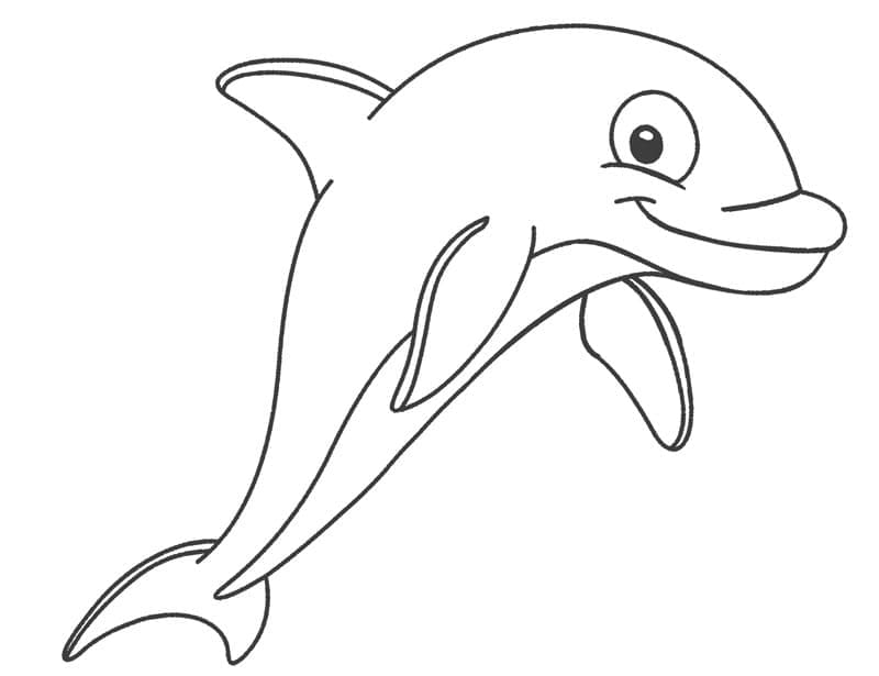 행복한 돌고래 coloring page