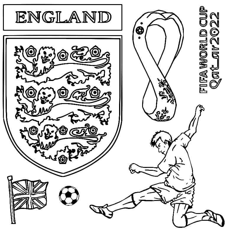 잉글랜드 축구 국가대표팀 coloring page