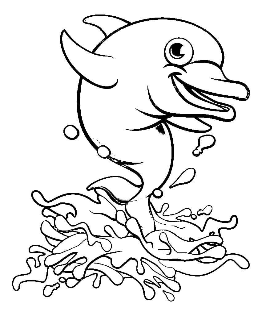 인쇄 가능한 돌고래 coloring page