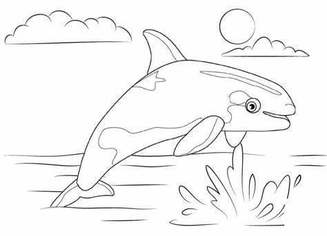 인쇄할 고래 coloring page