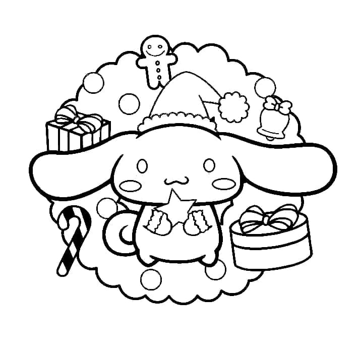 크리스마스에는 시나모롤 coloring page