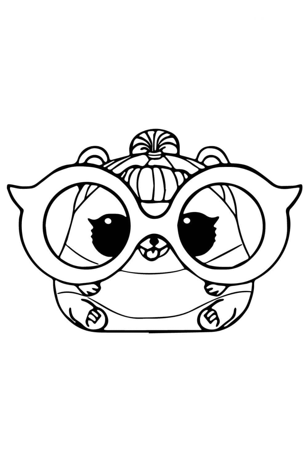 LOL 안경을 쓴 애완동물 햄스터 coloring page