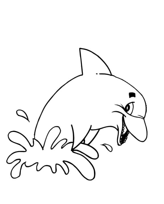 만화 돌고래 coloring page