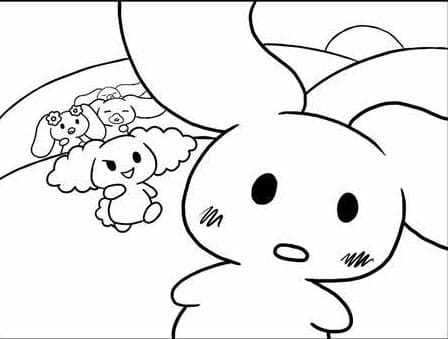 무료 Cinnamoroll 개요 coloring page