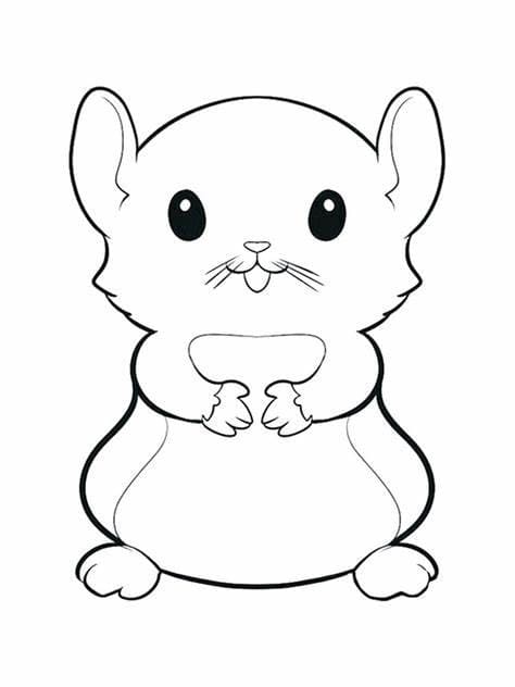 무료 햄스터 coloring page