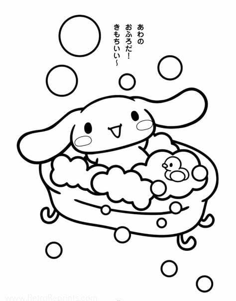 무료 시나모롤 이미지 coloring page