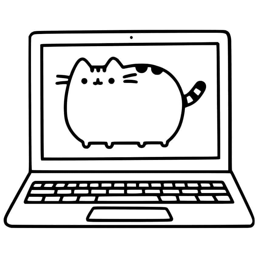 노트북에 Pusheen