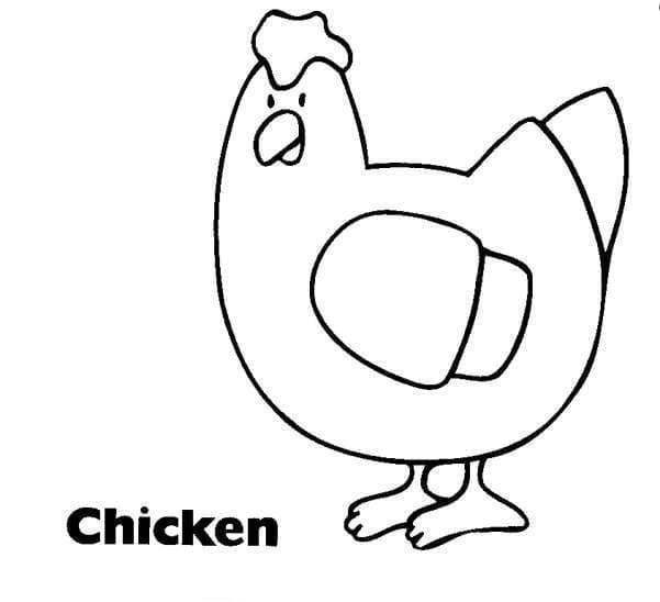 팻 치킨 coloring page